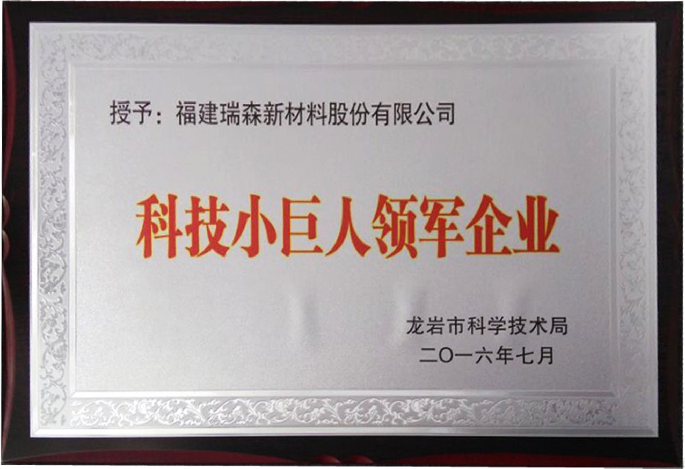 科技小巨人領軍企業(yè)證書