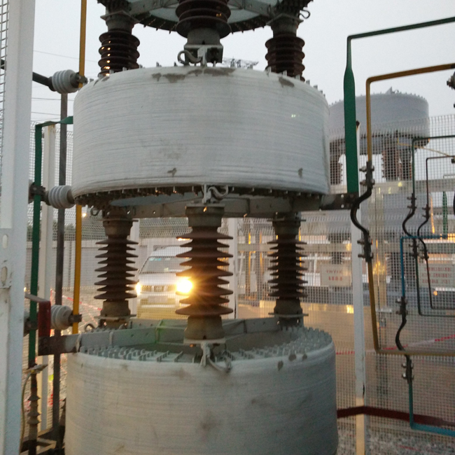 廣東佛山一所110kV大欖站、虹嶺站10kV 4組串聯(lián)電抗器外絕緣處理-（硅橡膠絕緣涂料）